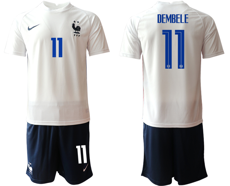 Men 2021 France away #11 soccer jerseys